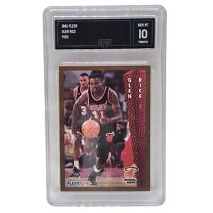 1992 Fleer Glen Rice #120 Miami Heat GMA 10 Gem Mint Basketball Card, Gorgeous!